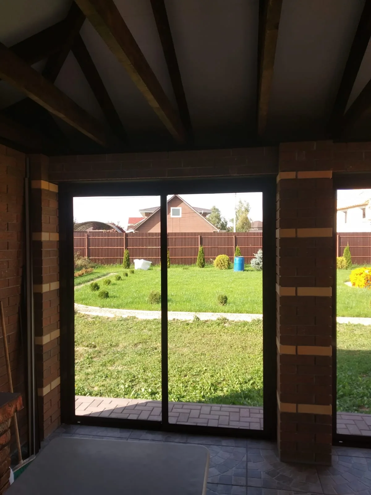 Холодное остекление 18 м², дер. Соболиха — фото 2