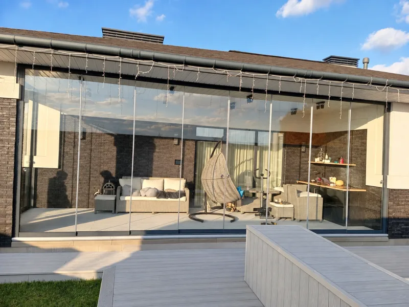 Безрамное остекление 30 м² OPTIMA Slide, Новоподклетное