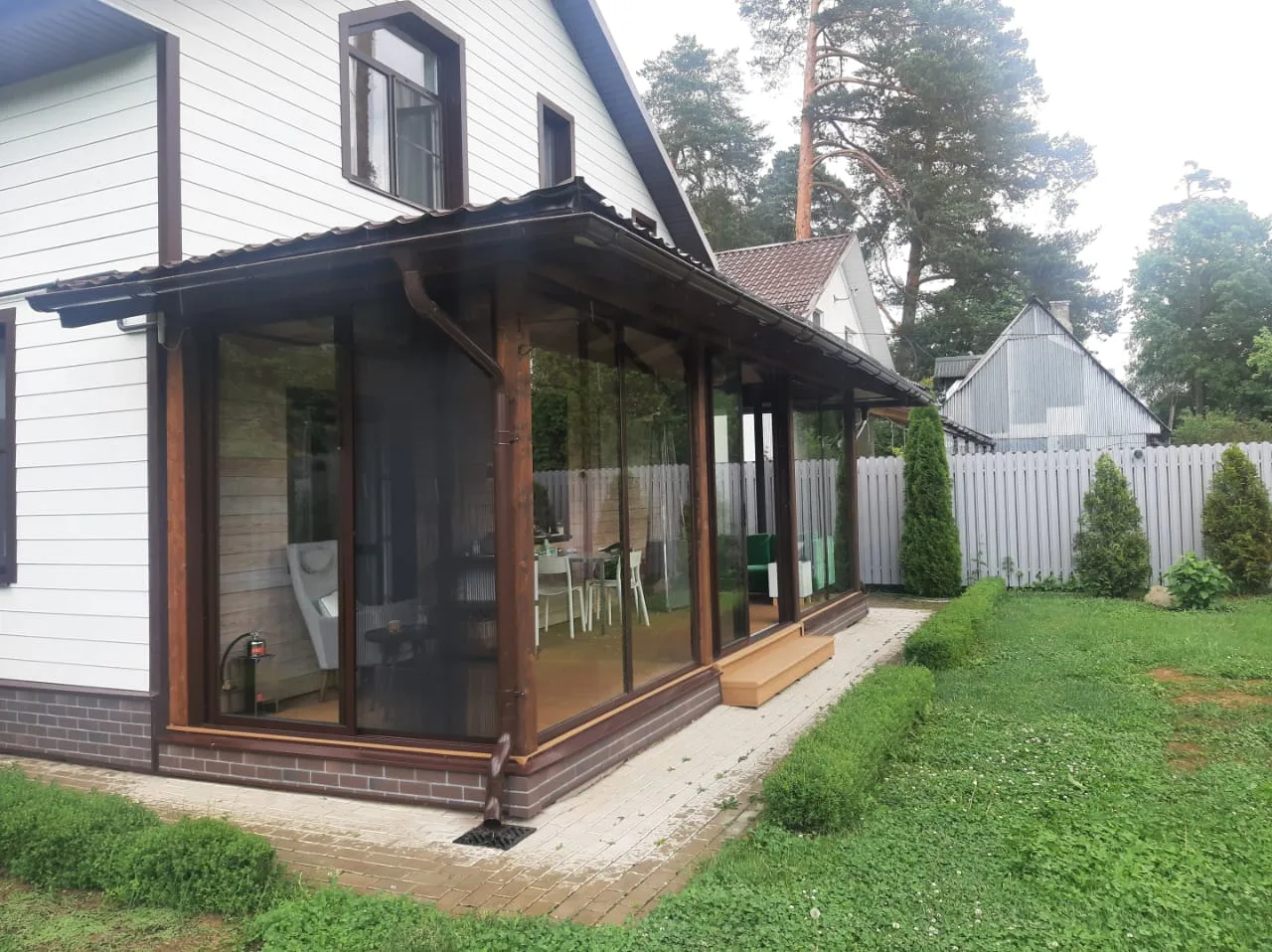Холодное остекление 30 м², пос. Загорянский — фото 2