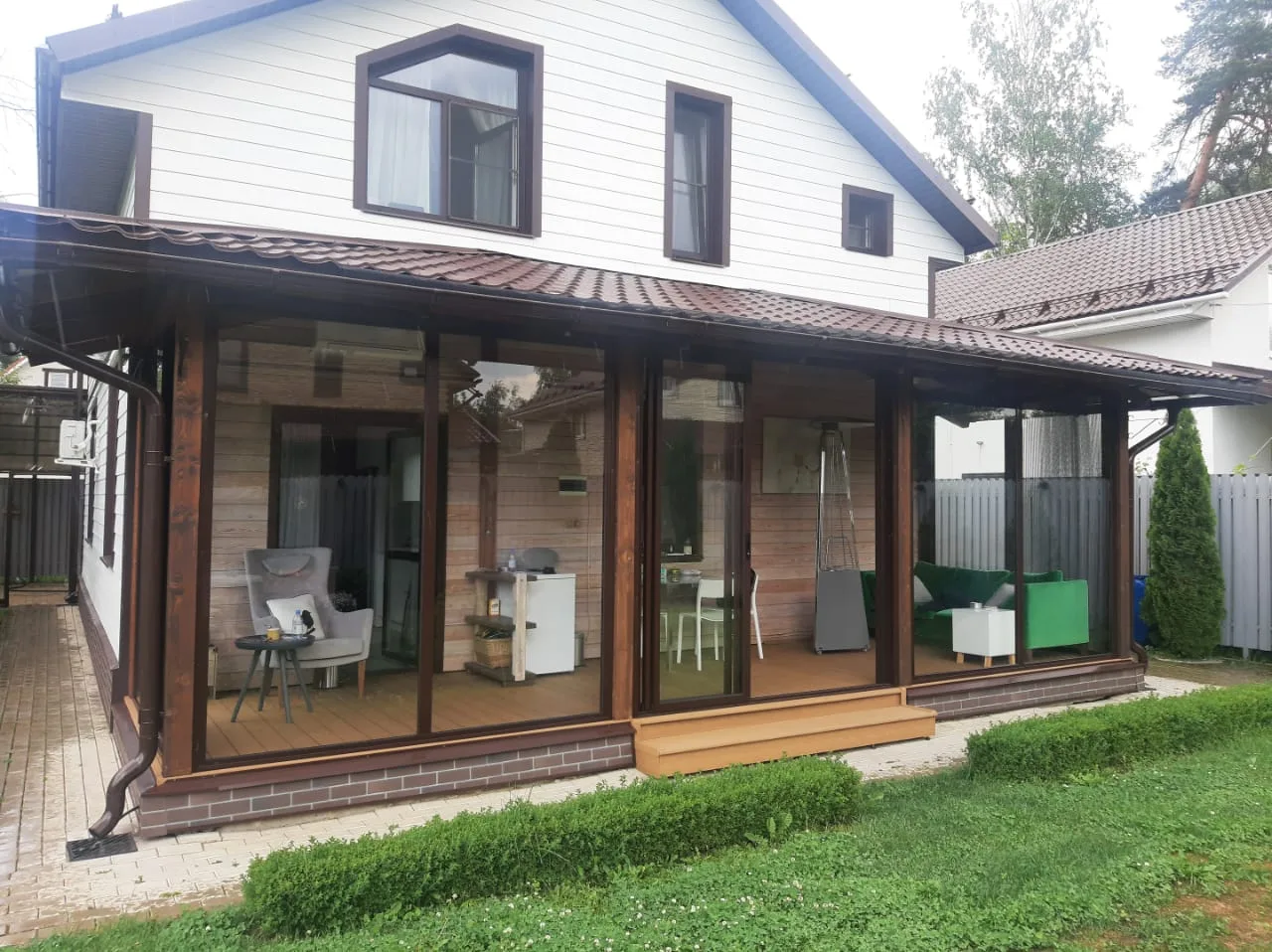 Холодное остекление 30 м², пос. Загорянский — фото 3