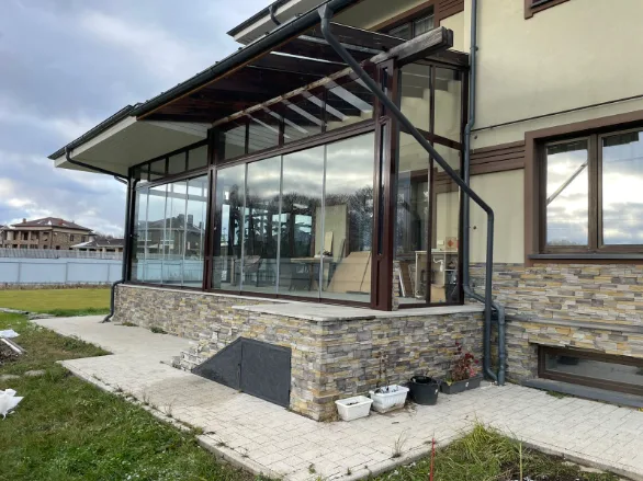 Холодное остекление 45 м² (Р400 + безрамка), КП Тихая Заводь — фото 5