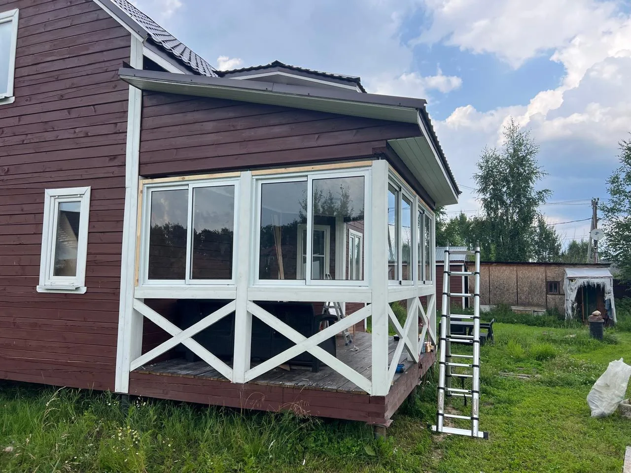 Крыльцо 8 м² в шоколадном профиле, Антоновка-1 — фото 5