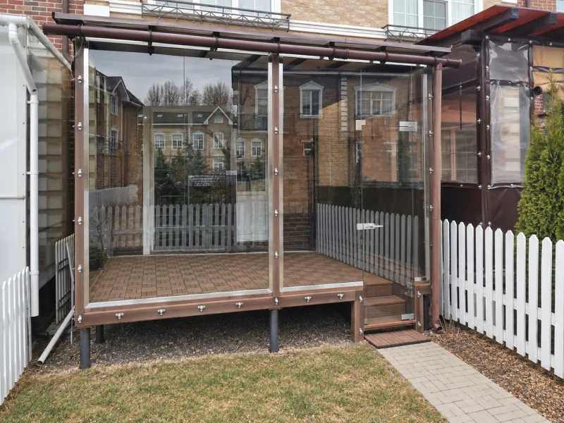 Безрамное остекление 10 м², дер. Сабурово