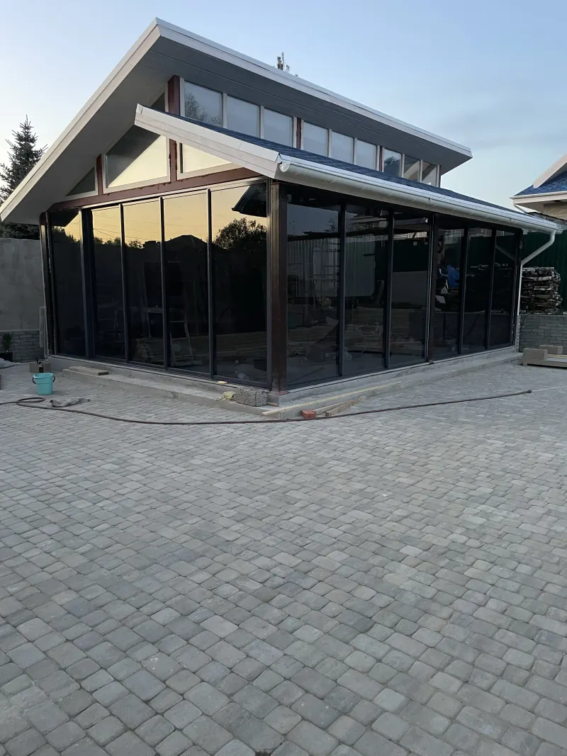 Холодная веранда 44 м² (графит), дер. Еловка